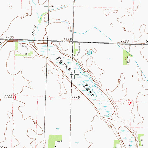 Topographic Map of Byrne Lake, MN