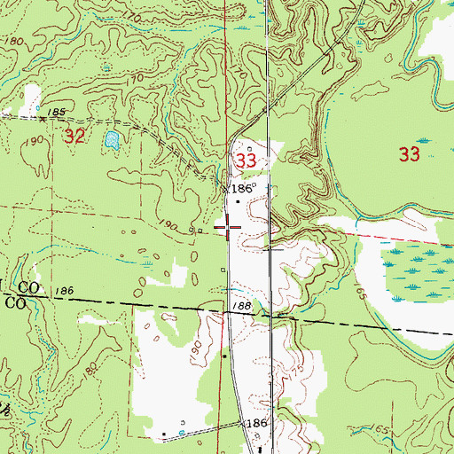 Topographic Map of Oakdale (historical), AR
