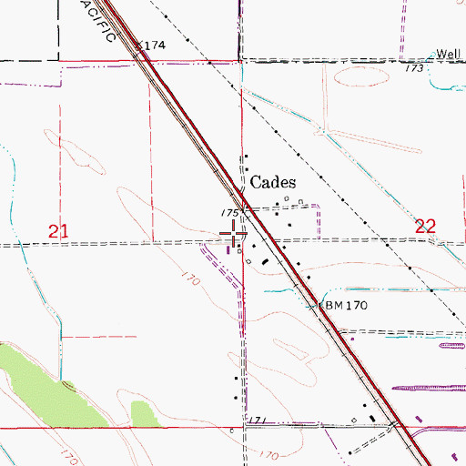 Topographic Map of Palestine Church (historical), AR