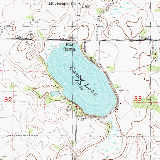Topographic Map of Camp Lake, MN