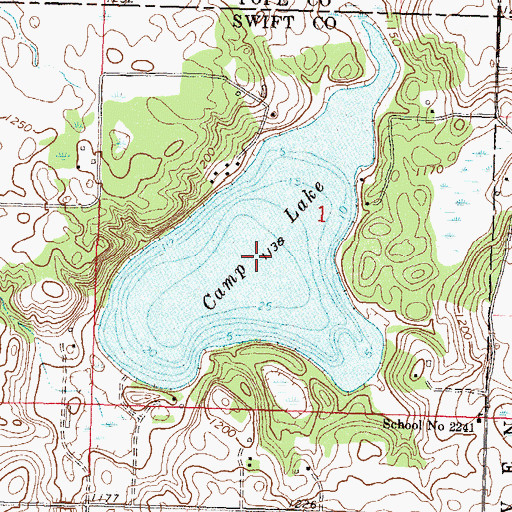 Topographic Map of Camp Lake, MN