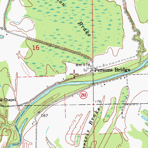 Topographic Map of Persons Bridge School (historical), AR
