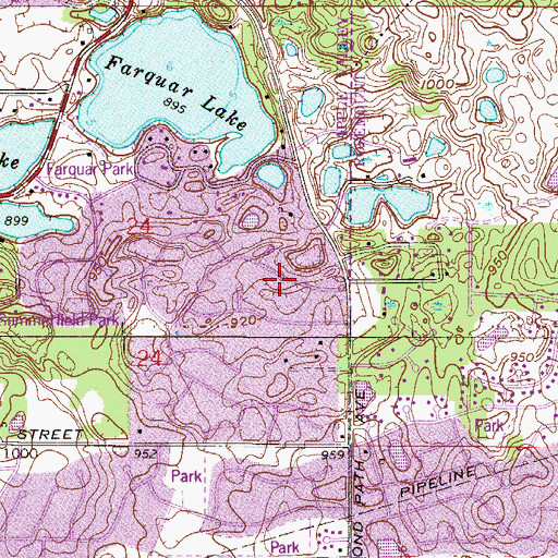 Topographic Map of Camp Lokinda, MN