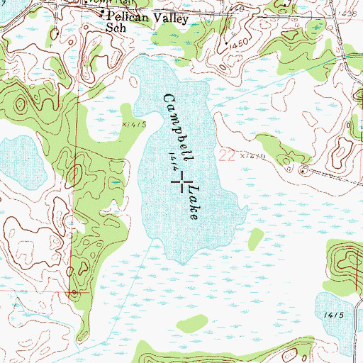 Topographic Map of Campbell Lake, MN