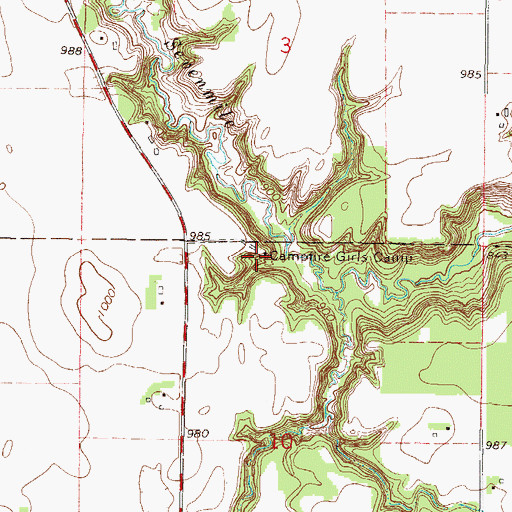 Topographic Map of Campfire Girls Camp, MN