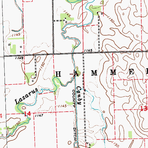 Topographic Map of Canby Creek, MN