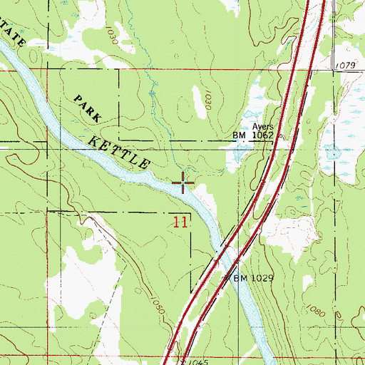 Topographic Map of Cane Creek, MN