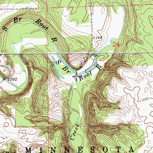 Topographic Map of Canfield Creek, MN