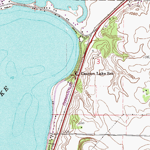 Topographic Map of Cannon Lake School, MN