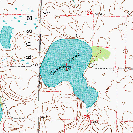 Topographic Map of Carey Lake, MN