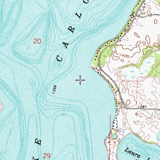 Topographic Map of Lake Carlos, MN