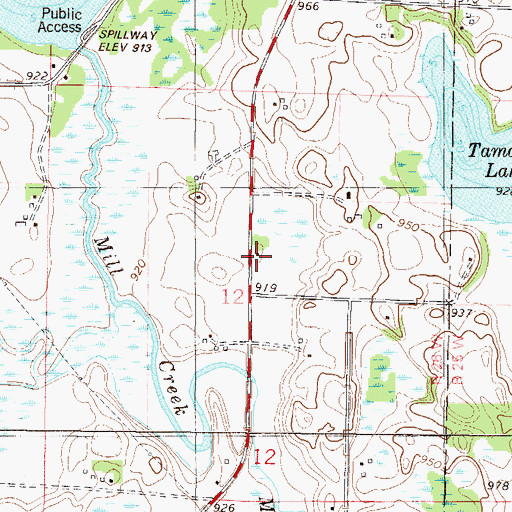 Topographic Map of Carlson School, MN