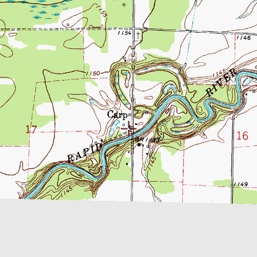 Topographic Map of Carp, MN