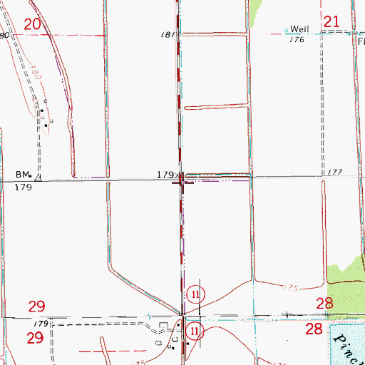 Topographic Map of Saint Pauls Church (historical), AR