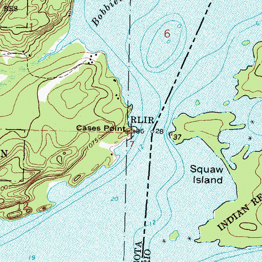 Topographic Map of Cases Point, MN