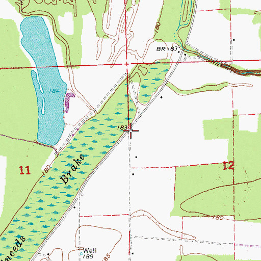 Topographic Map of Sneeds School (historical), AR