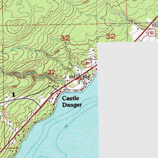 Topographic Map of Castle Danger, MN