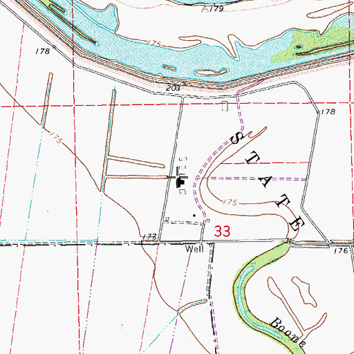 Topographic Map of State Penal Farm Number 2, AR