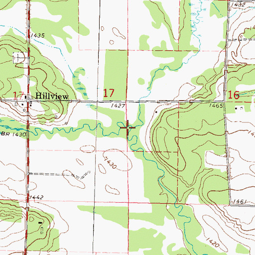 Topographic Map of Cat Creek, MN