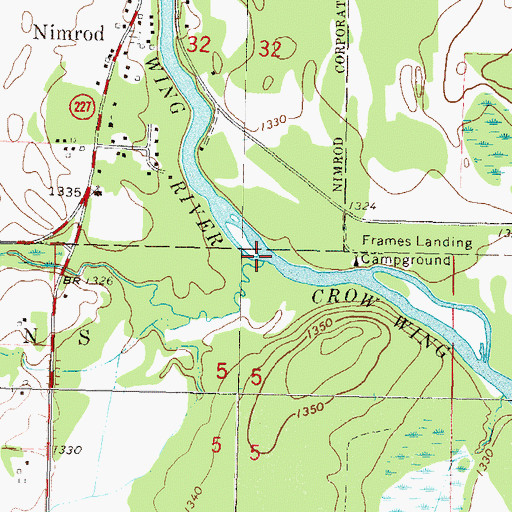 Topographic Map of Cat River, MN