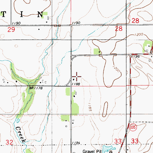 Topographic Map of Cedar City School, MN