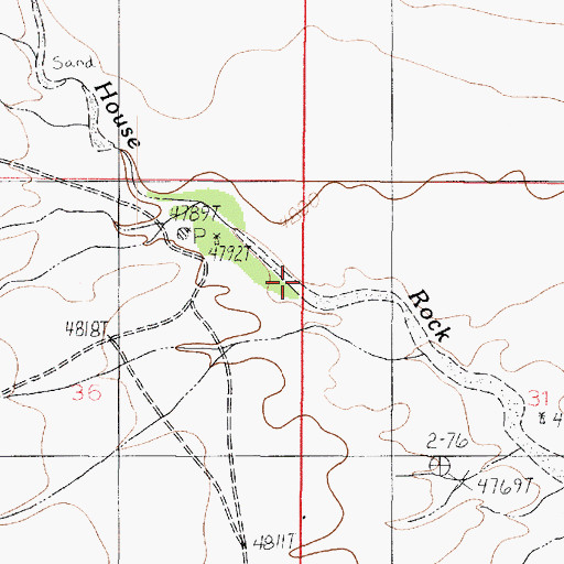 Topographic Map of Anderson Ranch, AZ