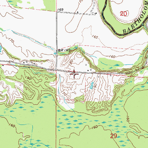 Topographic Map of Styles Hill School (historical), AR