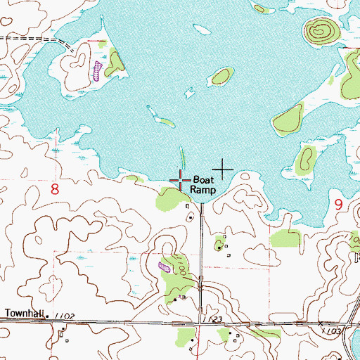 Topographic Map of Cedar Lake, MN