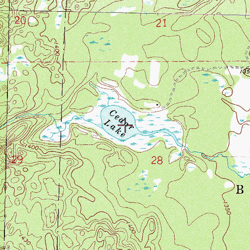 Topographic Map of Cedar Lake, MN