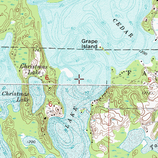 Topographic Map of Cedar Lake, MN