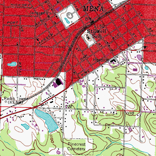 Topographic Map of Covenant of Life Church, AR