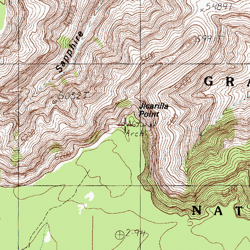 Topographic Map of Jicarilla Point, AZ