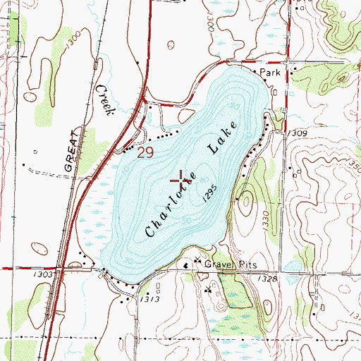 Topographic Map of Charlotte Lake, MN