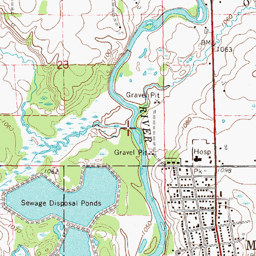 Topographic Map of Chase Brook, MN