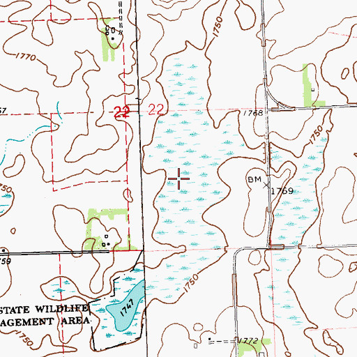 Topographic Map of Chen-Bay State Wildlife Management Area, MN