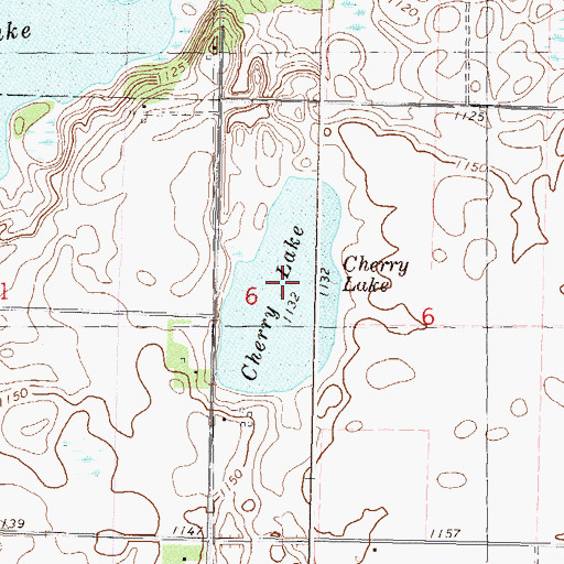 Topographic Map of Cherry Lake, MN