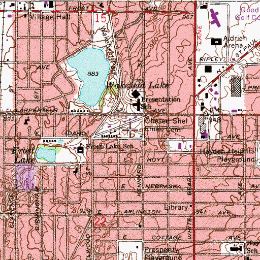 Topographic Map of Chesed Shel Emes Cemetery, MN
