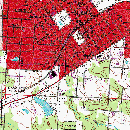 Topographic Map of Free Jesus Name Pentecostal Holiness Church, AR