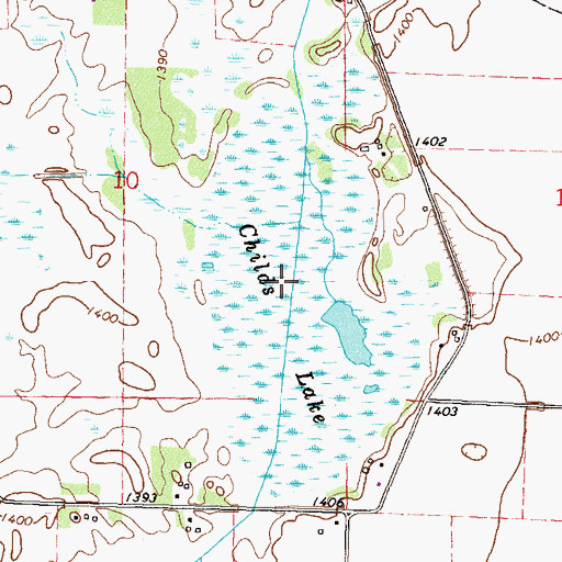 Topographic Map of Childs Lake, MN