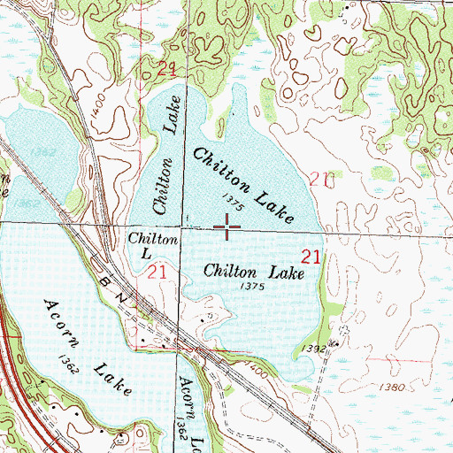 Topographic Map of Chilton Lake, MN