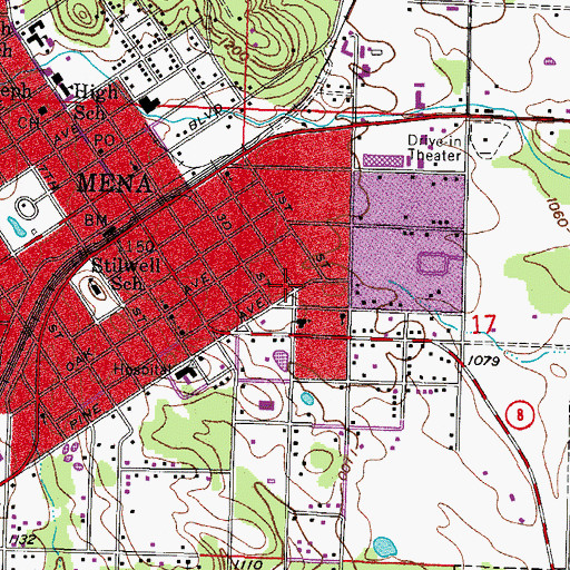 Topographic Map of Harmony Primitive Baptist Church, AR
