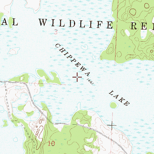 Topographic Map of Chippewa Lake, MN