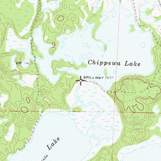 Topographic Map of Chippewa Lake, MN