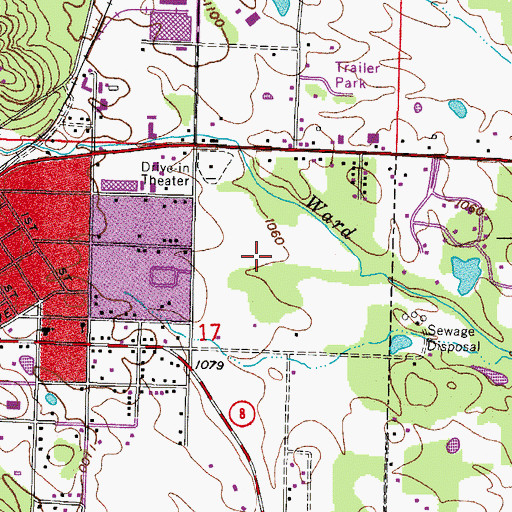 Topographic Map of Holly Harshman Elementary School, AR