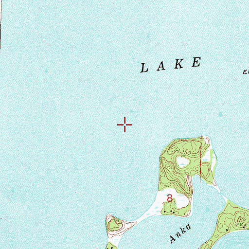 Topographic Map of Lake Christina, MN