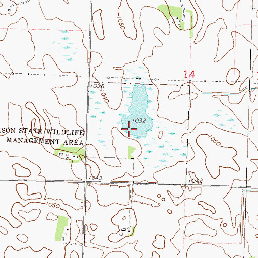 Topographic Map of Christopherson State Wildlife Management Are, MN