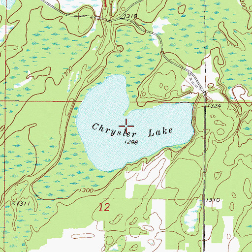 Topographic Map of Chrysler Lake, MN