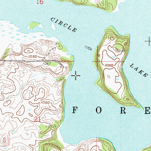 Topographic Map of Circle Lake, MN
