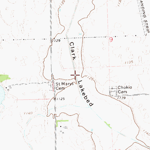 Topographic Map of Clark Lakebed, MN