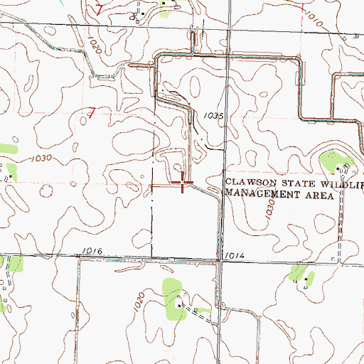 Topographic Map of Clawson State Wildlife Management Area, MN